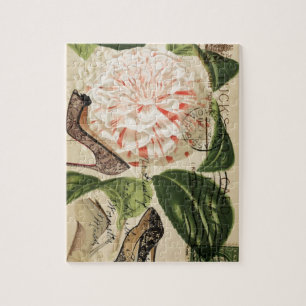 Pariser Schuhe florale französische botanische Kun Puzzle