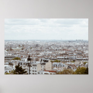 Pariser Skyline-Fotografie Poster