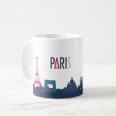 Pariser Skyline Kaffeetasse (Vorderseite Links)