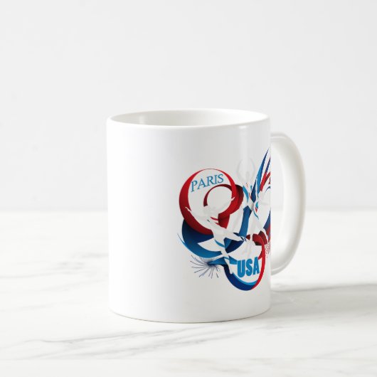 Pariser Sommer-Olympia Kaffeetasse (VorderseiteRechts)