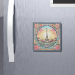 Pariser Sonnenuntergang Eifel Tower Paris Französi Steinmagnet<br><div class="desc">Der helle Pariser Sonnenuntergang Eifelturm Paris Französisch-französische Blumenmagnete empfängt Sie mit einem Pariser Sonnenuntergang im Art Deko-Stil und dem Eifelturm. Erstellt von Evco Studio www.zazzle.com/store/evcostudio</div>