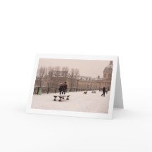 Pariser Spaziergang durch die Schneekarte