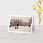 Pariser Spaziergang durch die Schneekarte Karte (Gelbe Blume)