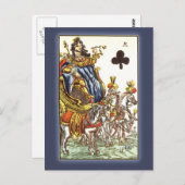 Pariser Spielkarte, 17. Jahrhundert Postkarte (Vorne/Hinten)