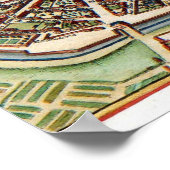 Pariser Stadtplan alt Poster (Ecke)