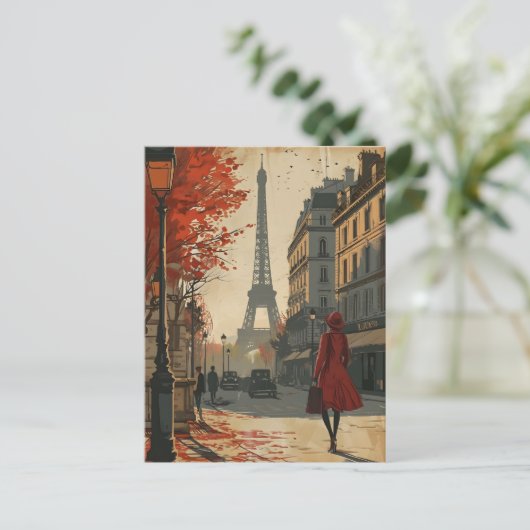 Pariser Stil - Vintage Postkarte (Stehend Vorderseite)