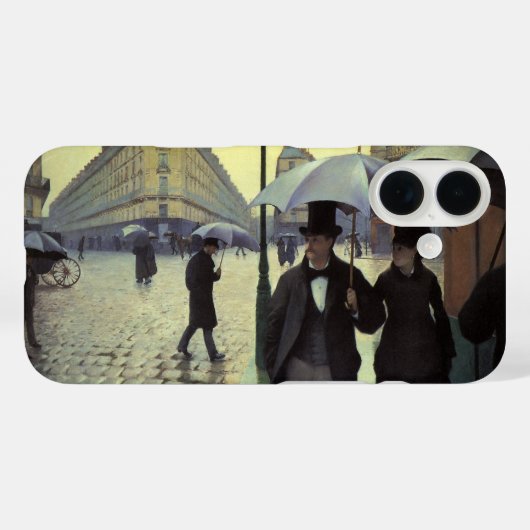Pariser Straße im Regen Gustave Caillebotte Case-Mate iPhone Hülle (Rückseite (Horizontal))