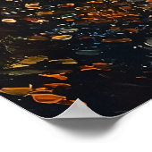 Pariser Straße im Sonnenuntergang Poster (Ecke)