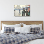 Pariser Straße in Rainy Weather Leinwanddruck (Insitu (Schlafzimmer))