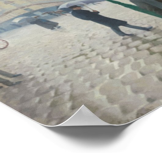 Pariser Straße in Rainy Weather Poster (Ecke)