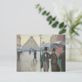 Pariser Straße in Rainy Weather Postkarte (Stehend Vorderseite)