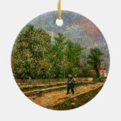 Pariser Straße mit Bauern von Vincent van Gogh Keramikornament (Hinten)