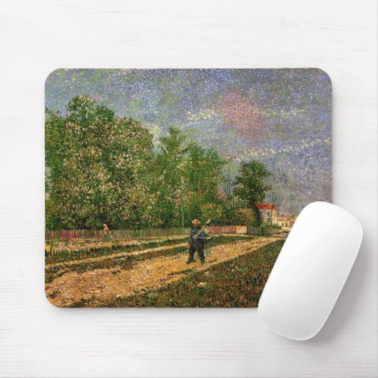 Pariser Straße mit Bauern von Vincent van Gogh Mousepad (Mit Mouse)