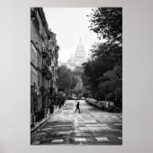 Pariser Straße und Sacre Coeur - Poster (Vorne)