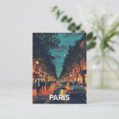 Pariser Straßen Postkarte (Stehend Vorderseite)