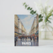 Pariser Straßen Postkarte (Stehend Vorderseite)