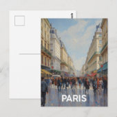 Pariser Straßen Postkarte (Vorne/Hinten)