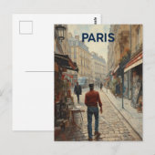 Pariser Straßen Postkarte (Vorne/Hinten)