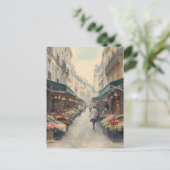 Pariser Straßen Postkarte (Stehend Vorderseite)