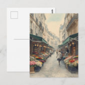 Pariser Straßen Postkarte (Vorne/Hinten)