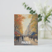 Pariser Straßen Postkarte (Stehend Vorderseite)
