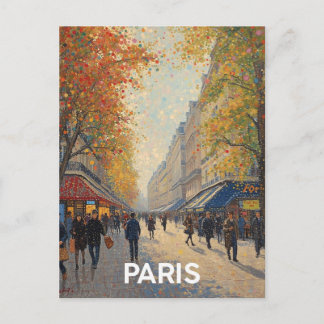Pariser Straßen Postkarte