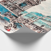  Pariser Straßenansicht des Theaters Wicked cafe p Geschenkpapier (Ecke)