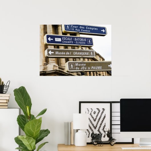Pariser Straßenschilder Poster (Heimbüro)