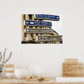 Pariser Straßenschilder Poster (Küche)