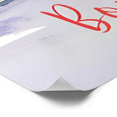 Pariser Straßenszene mit Eiffelturm Poster (Ecke)