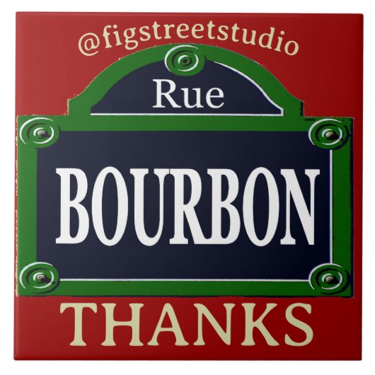 Pariser Street-Zeichen, Text hinzufügen, Tile Fliese (Vorderseite)