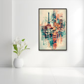 Pariser Symphonie: Eiffelturm und Notre-Dame Poster