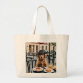 Pariser Tee - Café Chic Jumbo Stoffbeutel (Vorne)