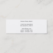 Pariser Thema-Eiffel-Turm-Reise-Agent dünn Mini Visitenkarte (Rückseite)