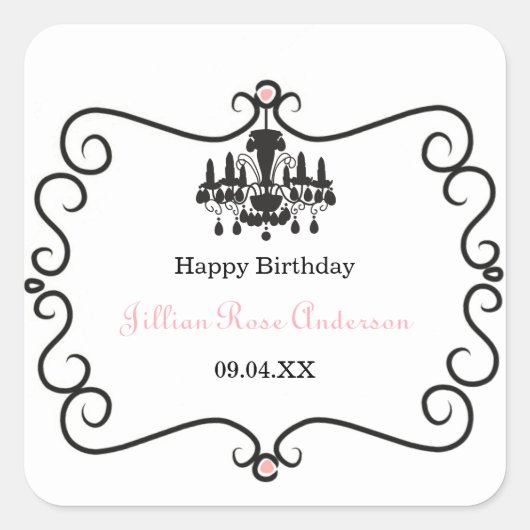 Pariser Themen- Square Sticker (Vorderseite)