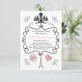 Pariser Themenbereich - 3x5 Bridal Dusche Einladun Einladung (Stehend Vorderseite)