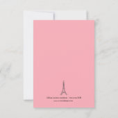 Pariser Themenbereich - 3x5 Junggeselinnen-Abschie Einladung (Rückseite)