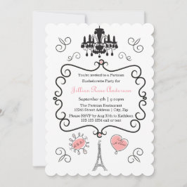 Pariser Themenbereich - Junggeselinnen-Abschied Ei Einladung