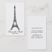 Pariser Themenpark Eiffelturm Agent Visitenkarte (Vorne/Hinten)