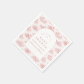 Pariser Toile Baby Shower Rosa Serviette (Ecke)