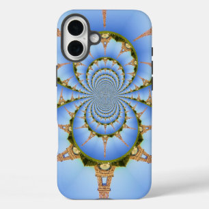 Pariser Traum   Eiffelturm Kaleidoskop Blauer Himm iPhone 16 Plus Hülle
