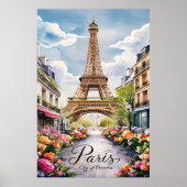 Pariser Traum mit Eiffelturm Poster (Vorne)