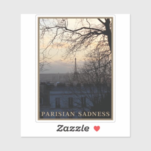 Pariser Traurigkeit Aufkleber (Blatt)