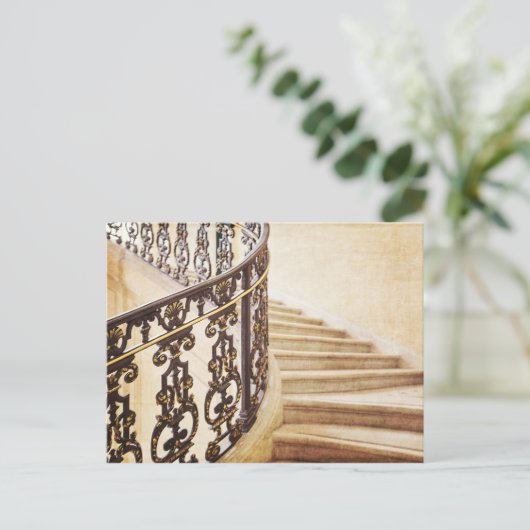 Pariser Treppe Fotografie Postkarte (Stehend Vorderseite)