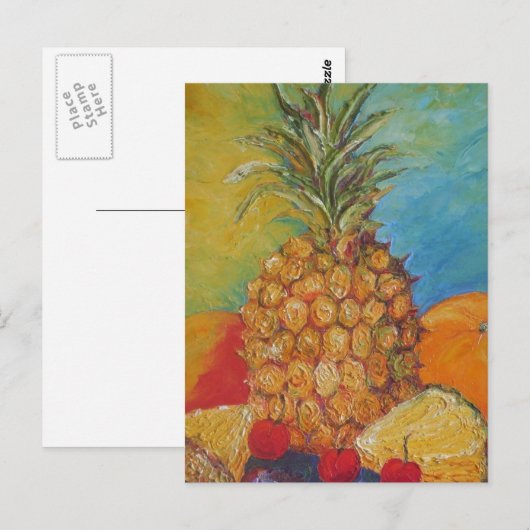 Pariser Tropenananas Postkarte (Vorne/Hinten)