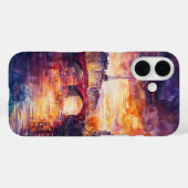 Pariser Twilight-Reflektionen Case-Mate iPhone Hülle (Rückseite (Horizontal))