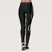 Pariser Typografie-Muster funky Retro-Leggings Leggings (Rückseite)
