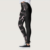 Pariser Typografie-Muster funky Retro-Leggings Leggings (Links)