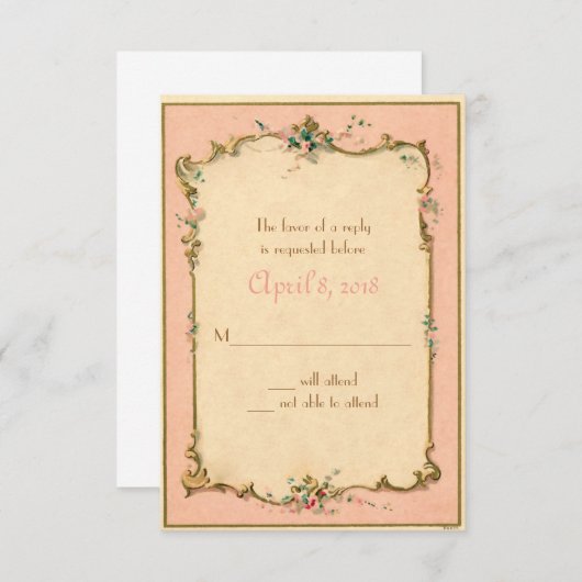 Pariser UAWG für Pariser Parfüm RSVP Karte (Vorne/Hinten)