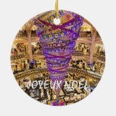 Pariser Urlaub Landschaftliches Weihnachtsfest Keramik Ornament (Hinten)